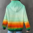 thumbnail image 6 of Cxenplz Womens Waffle Knit Hoodie Oversized Bohemia Fashion Multicolored Sweatshirt Casual Drawstring Pullover Tops with Pockets, 6 of 6