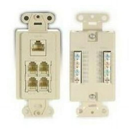 5 Socket Phone/Network TAP Faceplate