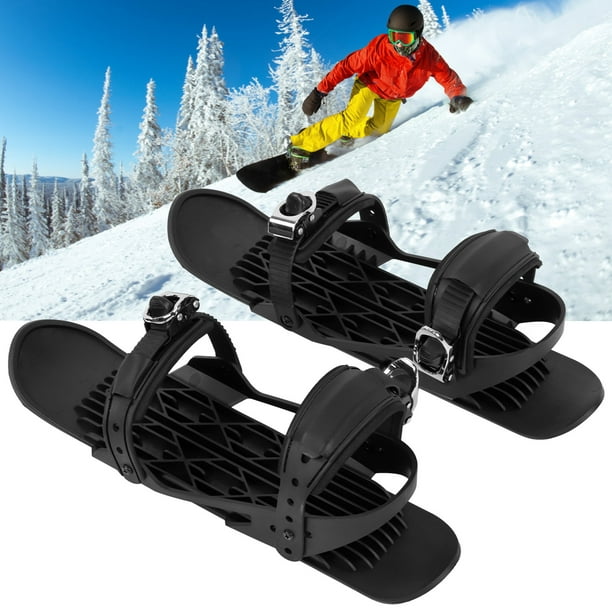 Snow Skateboard Shoe Adjustable Mini Ski Skates ABS Nylon Straps Wide Application For Winter