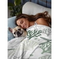 thumbnail image 3 of Sage Green Coastal King Size Flat Sheet, Wrinkleproof & Fadeproof Cooling Flat Bed Sheet Only, Summer Beach Starfish Coral Nautical Breathable Soft Bedding Top Sheets 105 x 98 Inches, 3 of 8