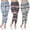 Grey/Red, Grey/White, Blue/White, variant on White Mark Women's Pack of 3 Plus Size Casual Leggings