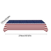 Chmadoxn Patriotic 4th of July Tablecloth - Red White Blue Stars & Stripes Design, Waterproof Indoor/Outdoor Table Cover for Independence Day Parties, BBQs, and Holiday Family Gatherings