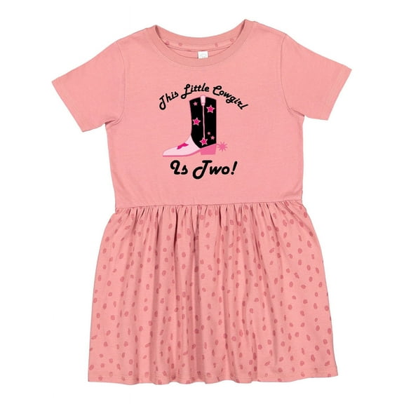 Inktastic 2nd Birthday Little Cowgirl 2 Year Old Girls Toddler Dress