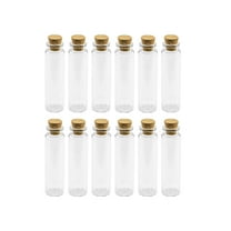 Empty Transparency Glass Bottle with Cork 20ml Decorative Bottle for Christmas Gift Wedding Decoration 6pcs