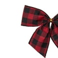 thumbnail image 6 of Northlight Buffalo Plaid and Burlap 2-Loop Christmas Bow Decorations - 5.5" - Pack of 6, 6 of 6