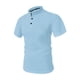 thumbnail image 2 of pstuiky Camisas de manga corta para hombre, Camiseta informal de manga corta con botones y solapa de color liso para hombre camisetas de hombre xxxl, 2 of 5