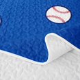 thumbnail image 5 of Manfei Sports Quilt King, Baseball Game King Coverlet Set, Royal Blue Red, Navy Reversible 3-Piece, 1 Bedspread and 2 Pillowcases, 5 of 7