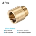 thumbnail image 4 of Uxcell G1/2 Female to G1/2 Male Thread 20mm Brass Extension Pipe Fitting 2 Pack, 4 of 5