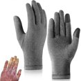 thumbnail image 1 of Gants de Compression pour l'Arthrite à Doigts Complets, Chaleur et Compression, Gants de Compression Gris avec Support pour Poignet et Tunnel Carpien, 1 of 5
