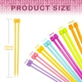 thumbnail image 5 of 14PCS Plastic Knitting Needles, 4 mm-10 mm Colourful Single Pointed Knitting Straight Pins, 10 Inch Long Straight Knitting Needles, Single Head Colorful Knitting Needles Set, 5 of 7