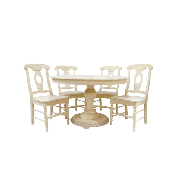 BingLTD 48" Wide 30" Tall Bradford Round Dining Table Set for Kitchen