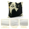 Autua Halloween Boo Black Cat Bat Throw Pillow Covers Happy Halloween