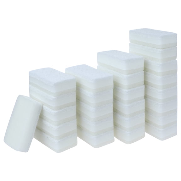 REGALWOVEN Sponges Kitchen 25 Pcs, Non-Scratch Scrub Dish Sponges, Dual-Sided Dishwashing Sponges for Washing Dishes, Pots and Pans White 4"x2.4"x1.2"