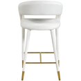 thumbnail image 2 of Meridian Furniture Destiny Cream Velvet Stool, 2 of 5