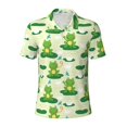 thumbnail image 2 of Daiia Cute Frog1 Pattern Men’s Polo Shirts,Solid Deck Shirt,Classic Fit, Breathable Cotton Polo for Casual and Sport Wear-4X-Large, 2 of 7