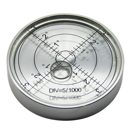 

1pc Metal Horizontal Bubble High Precision Level Bubble Round Level 60×12mm