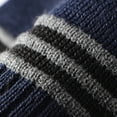 thumbnail image 5 of Xfvqtps Unisex Beanie for Men and Women Knitted Stripe Vintage Hip Hop Fleece Stretch Soft Windproof Coldproof Warm Outdoor Winter Skull Cap Navy, 5 of 6
