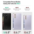 thumbnail image 3 of Poetic Revolution Case for Galaxy S21 Ultra 5G, Heavy Duty Full Body Cover with Kickstand (Work w/ Fingerprint ID), Pink, 3 of 6