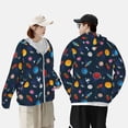 thumbnail image 4 of Fotbe Space Cartoon Chaqueta con Protección Solar UPF 50+ para Hombre y Mujer, Camisa con Capucha y Bolsillos-Medium, 4 of 7