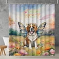 thumbnail image 2 of Welcome Spring Fairy Saint Bernard in Flower Meadow Shower Curtain St Dog Lover Waterproof Bathroom Bathtub Curtain - 13002, 2 of 5