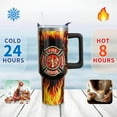 thumbnail image 3 of Firefighter Gifts Cup for Men Him, 40 Oz Tumbler with Handle and Lid Straw, Fireman Graduation Retirement Stainless Steel Water Bottle Mug (1 PC), 3 of 6