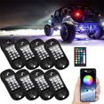 BLUELK Rock Lights 8 Pods Remote RGB LED Undercarriage Neon Light Kit