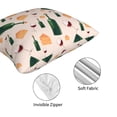 thumbnail image 4 of Throw Pillow Covers, Cheese Wine Bottle Print Soft Square Pillow Cases with Invisible Zipper for Couch Bed Sofa, Farmhouse Fall Home Decor 18"x18", 4 of 7