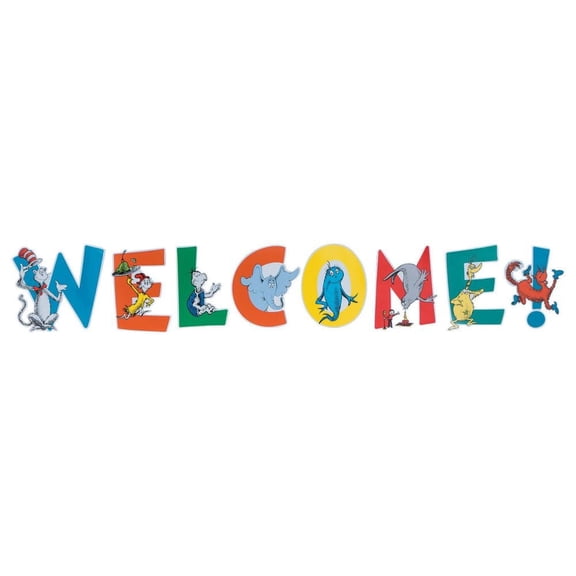 Dr. Seuss Welcome Banner - Educational - 1 Piece