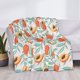 thumbnail image 3 of Fotbe Peach Manta de Franela con Estampado, Manta Ultrasuave para Cama, Sofá, Auto, Hipoalergénica y Antibolitas-80"x60", 3 of 6