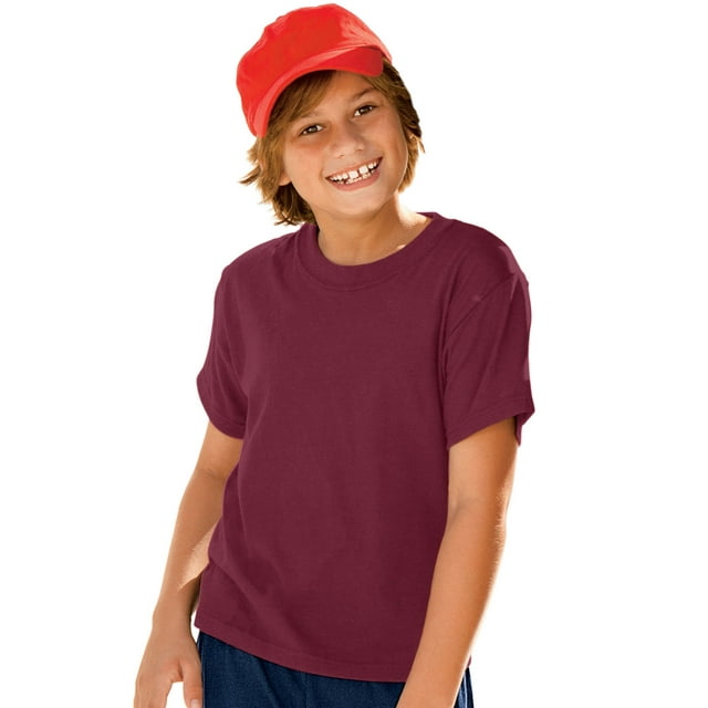 Hanes Garçon ComfortBlend EcoSmart Col Ras du Cou, m, Bordeaux