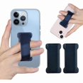 thumbnail image 1 of wonima44 Finger Strap Phone Holder,Cell Phone Finger Grip Strap Holder for Hand, Ultra Thin Anti-Slip Universal Cell Phone Grips Band Holder for Back of Phone - 2Pack(Dark Blue), 1 of 1