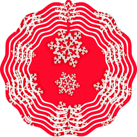 Snowflakes 10" Metal Wind Spinner Christmas Décor