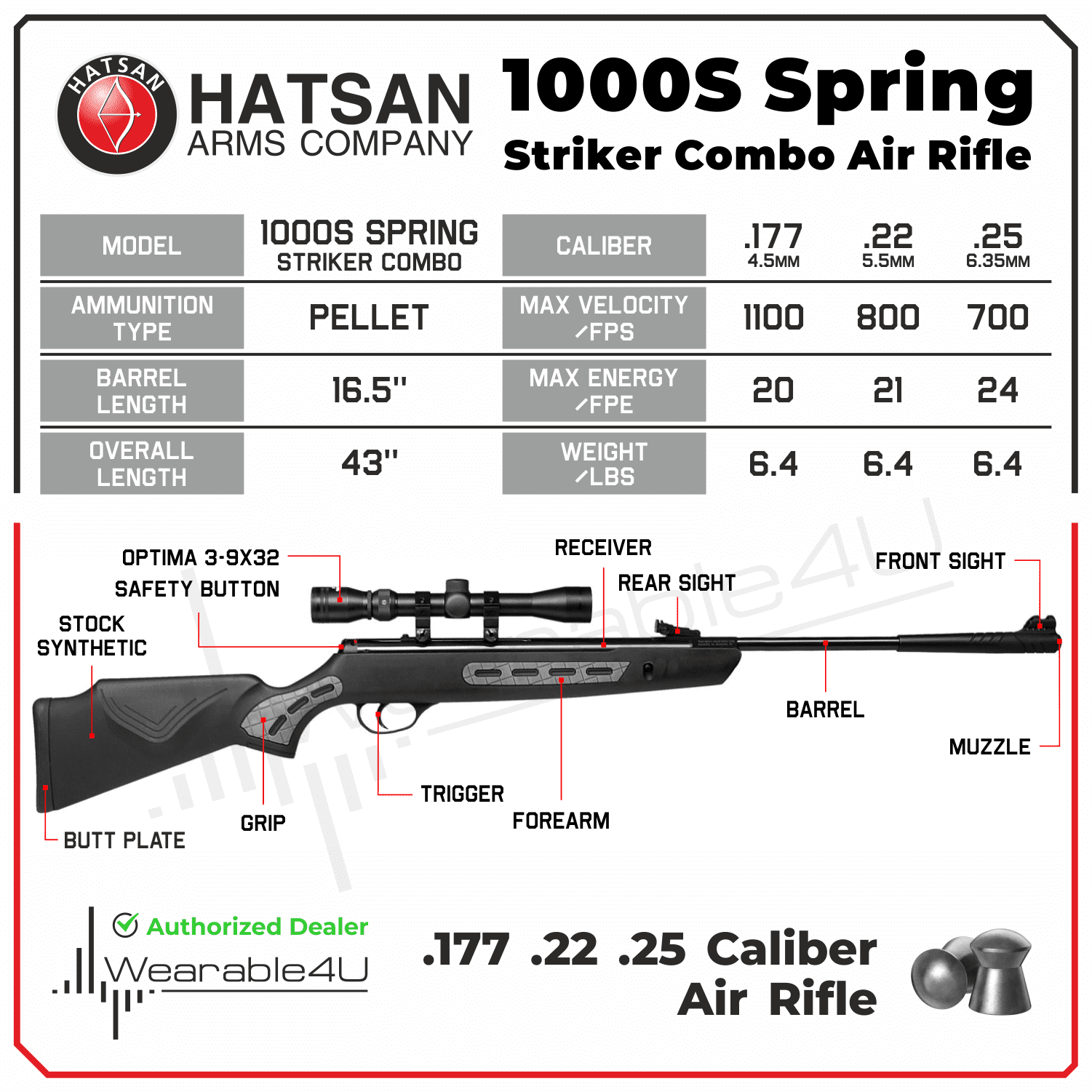 Hatsan 1000S Striker Combo Plus