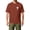 Red, variant on Mens Jesus Cross Printed Short Sleeve Cotton T-Shirts Crew Neck Shirts Faith Christ Tops
