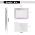 thumbnail image 3 of Susaid Rainbow Unicorn Party Print ID Badge Holder with Double-Sided Windows Horizontal Hard Plastic Case Black Card Protector Pouch for Office School ID Credit Cards, 3 of 7
