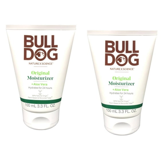 Bulldog Skincare Original Moisturizer For HYZ01 Men. With Aloe Vera, 3.3 fl. oz., (Pack of 2)