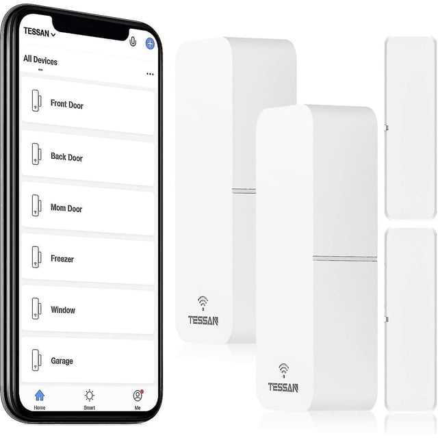 Sensor de puerta inteligente LIUXGMXG Paquete de 2 con wifi
