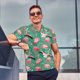thumbnail image 4 of Fotbe Tropical Flamingo Camiseta Polo de Golf para Hombre con Estampado – Camisa Deportiva Transpirable con Cuello Abotonado-3X-Large, 4 of 6