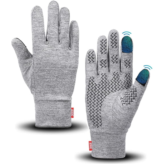 Lightweight Winter Gloves for Men Women, Warm Running Gloves Touchscreen Thermal Glove Liners for Cold Weather Driving, Cycling & Hiking, Non-Slip, Elastic Cuff, Stretchy, Durable