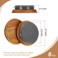 thumbnail image 2 of Uxcell Regular Mouth Mason Jar Lids Wooden Canning Jar Lids Ball Jars Wooden Lids 6Pcs, 2 of 7