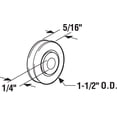 thumbnail image 2 of Conjunto de rodillos de acero Prime-Line, 1,5 cm de profundidad x 0,8 cm de largo, paquete de 2, 2 of 2