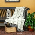thumbnail image 2 of Parkland Collection Seema 67x52" Stripes Cotton Throw Blanket in Off White, 2 of 5