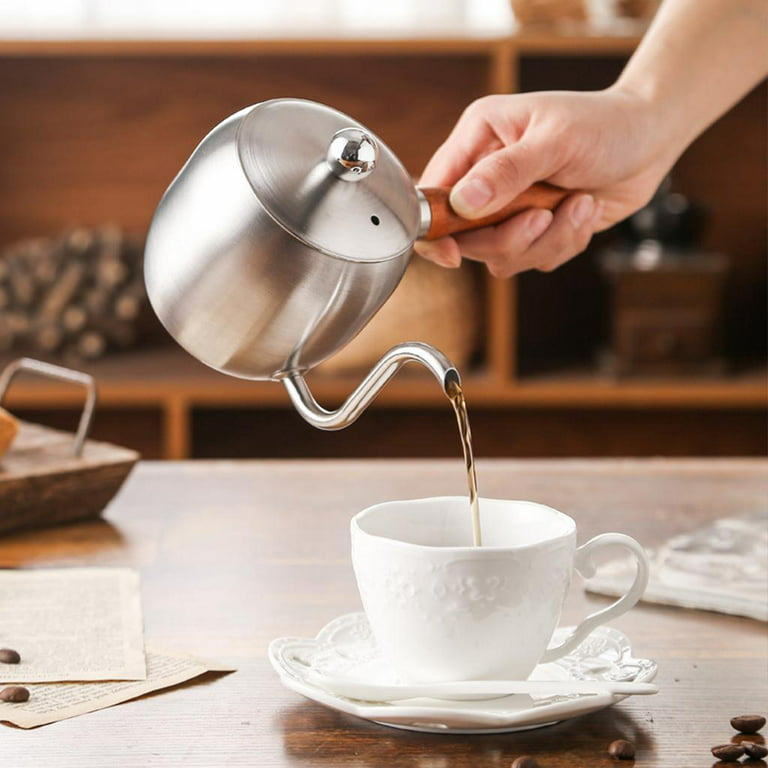 500ml Stainless Steel Handle Drip Coffee Maker Long Gooseneck Kettle  Snapper And Narrow Spout Kettle 