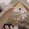 thumbnail image 3 of Outdoor Ceiling Fan, USB Powered Ceiling Fan Rechargeable Remote Control with Light for Canopy for Bed White,Beige, 3 of 7