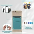 thumbnail image 4 of fastboy Universal Lycra Cloth Phone Card Holder Durability Easy Installation Wide Application Wallet Green 1Set, 4 of 6