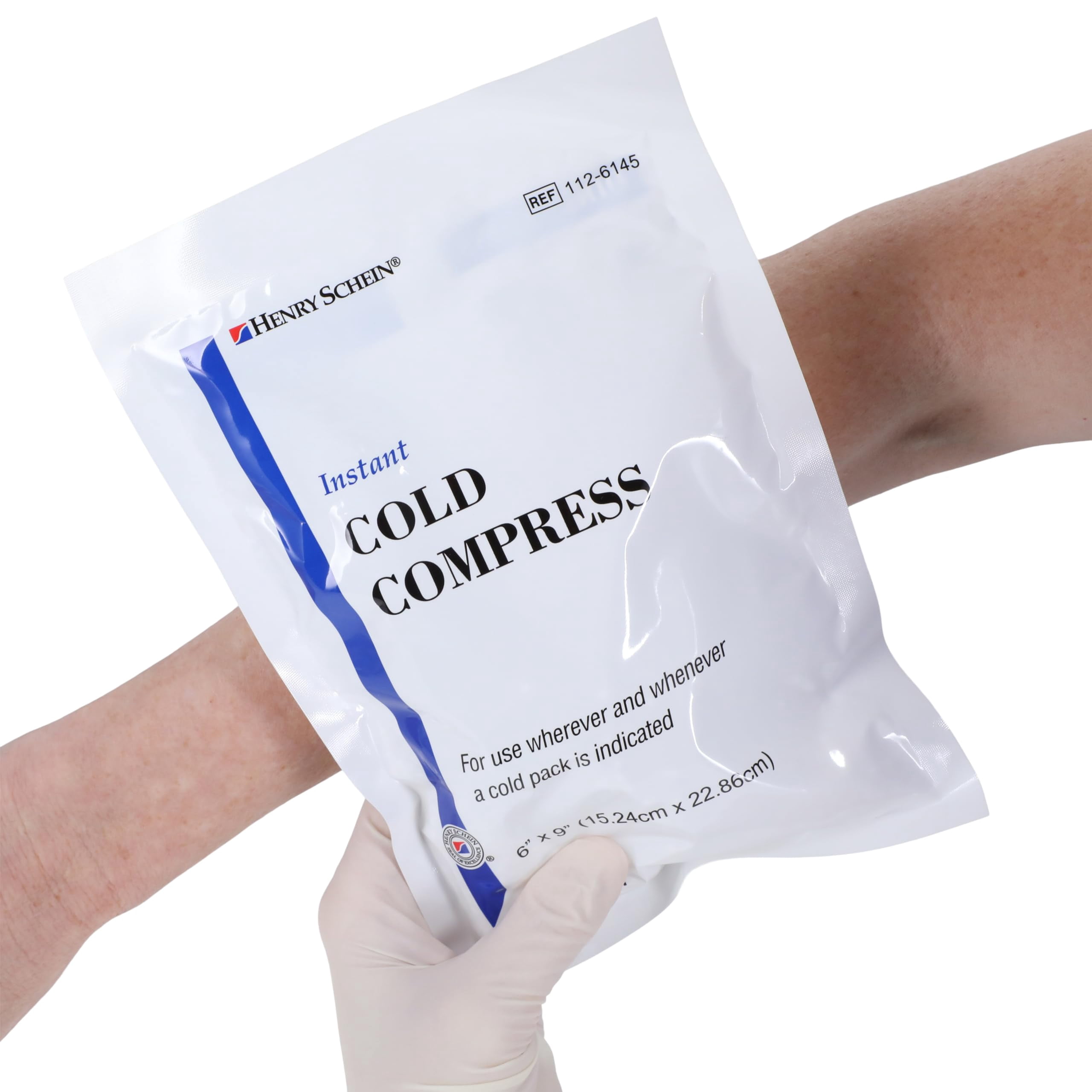 Henry Schein 6” x 9” Disposable Cold Compress, Instant Cold Packs for Injuries, 24 Count