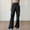 *Black, variant on ClodeEU Women's Cargo Pants， Flared Loose Wide Leg， Zipper Pocket Straight Leg Casual Pants Work Pants Black,Womens Plus XL