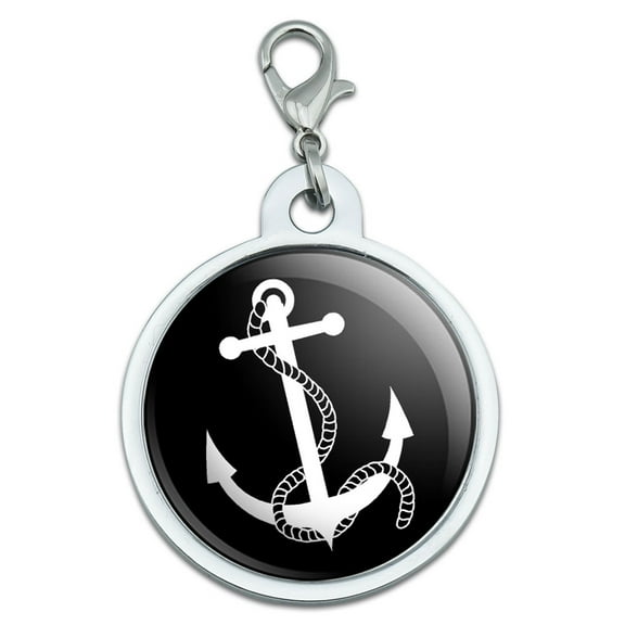 Anchor and Rope - Boat Boating Large Metal ID Pet Dog Tag