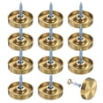 thumbnail image 1 of Uxcell 12-Pack Tapas de Tornillo para Espejo, 1" Diámetro Tapas Decorativas de Tornillo de Acero Inoxidable 304 y Clavos Acabado Cepillado [Tono Dorado], 1 of 7