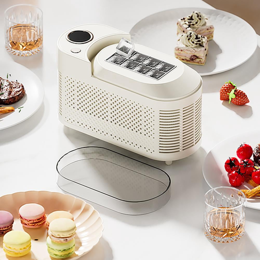Portable Countertop Ice Maker Machine,Compact Mini Ice Maker with 12V Car Cable,Dual Power Fast Ice-Making,8 Cubes in 10 Minutes,Automatic Ices Cube Makers Machine for Camping,Travel Use